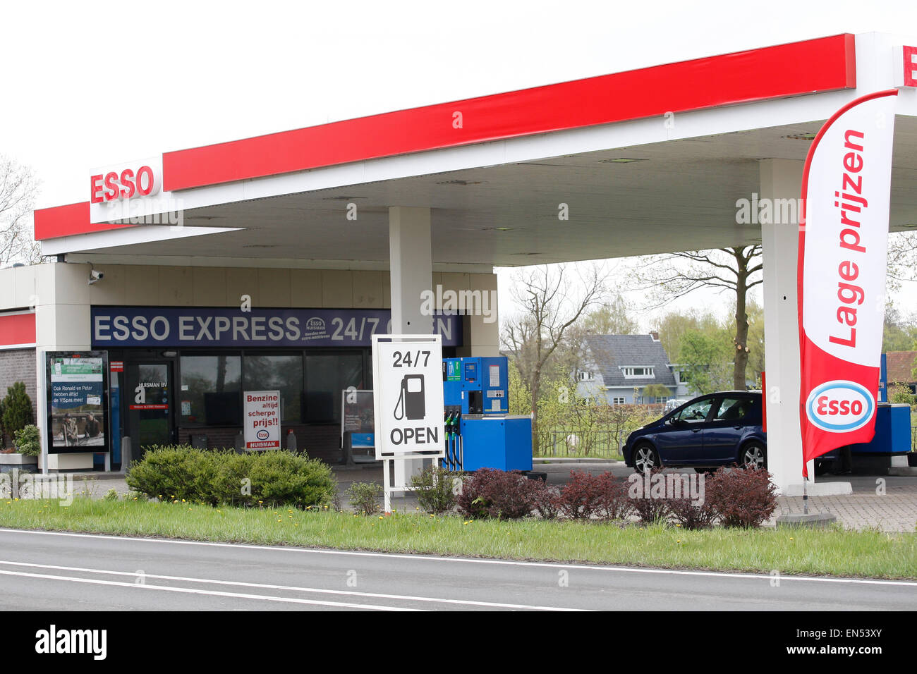 Esso Express is one of the expanding chains of automated tanking stations  in The Netherlands Stock Photo - Alamy