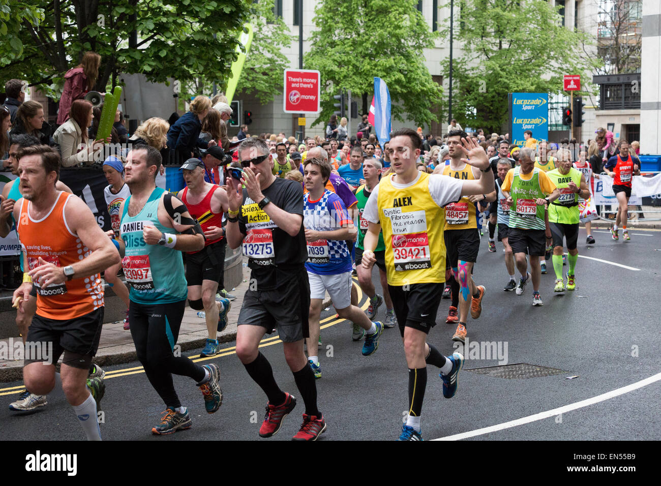 Cystic Fibrosis Charity Stock Photos Cystic Fibrosis Charity Stock - club charity and ballot runners running at the 2015 virgin money london marathon