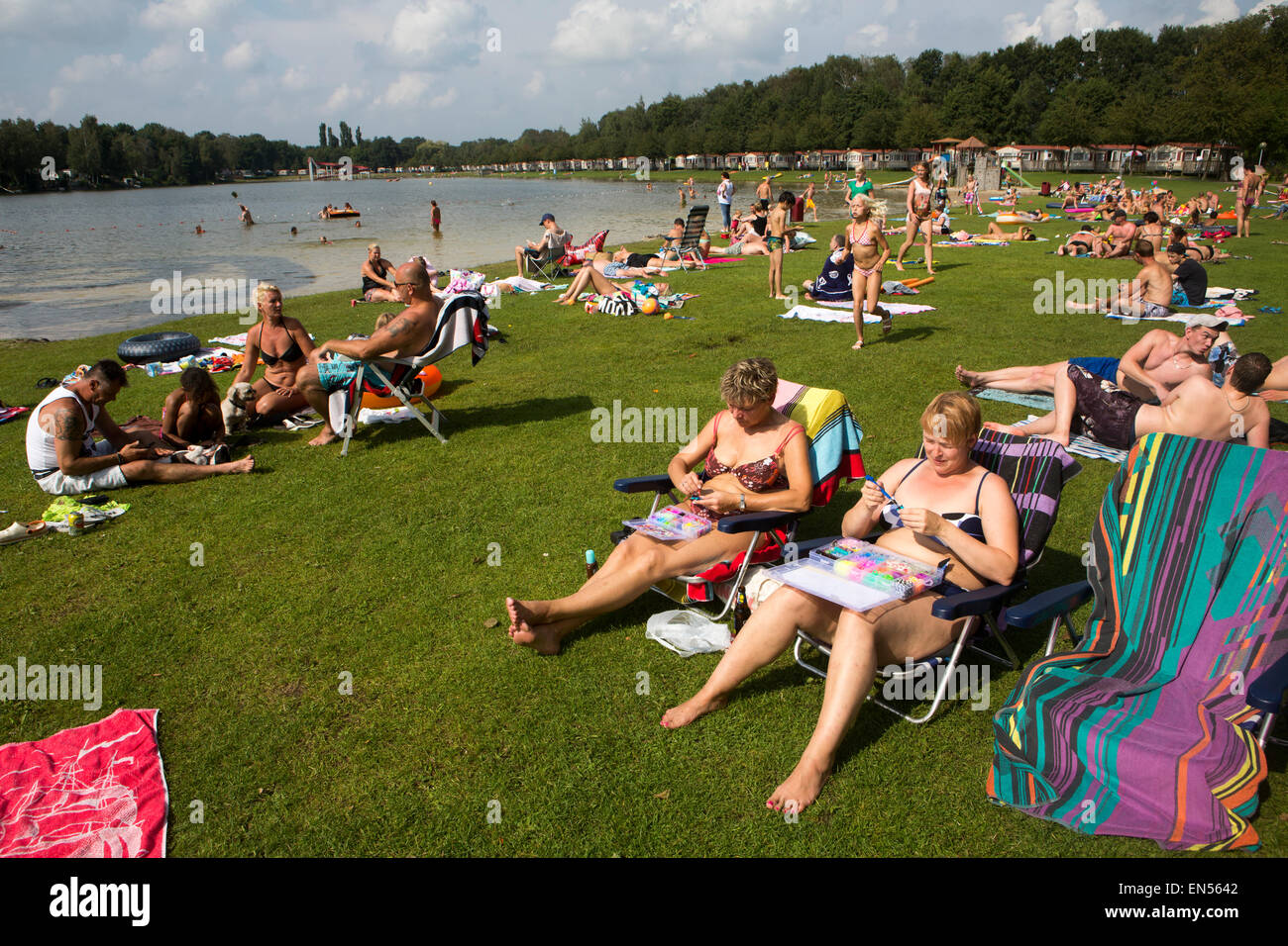 camping in the summer in Holland Stock Photo Alamy