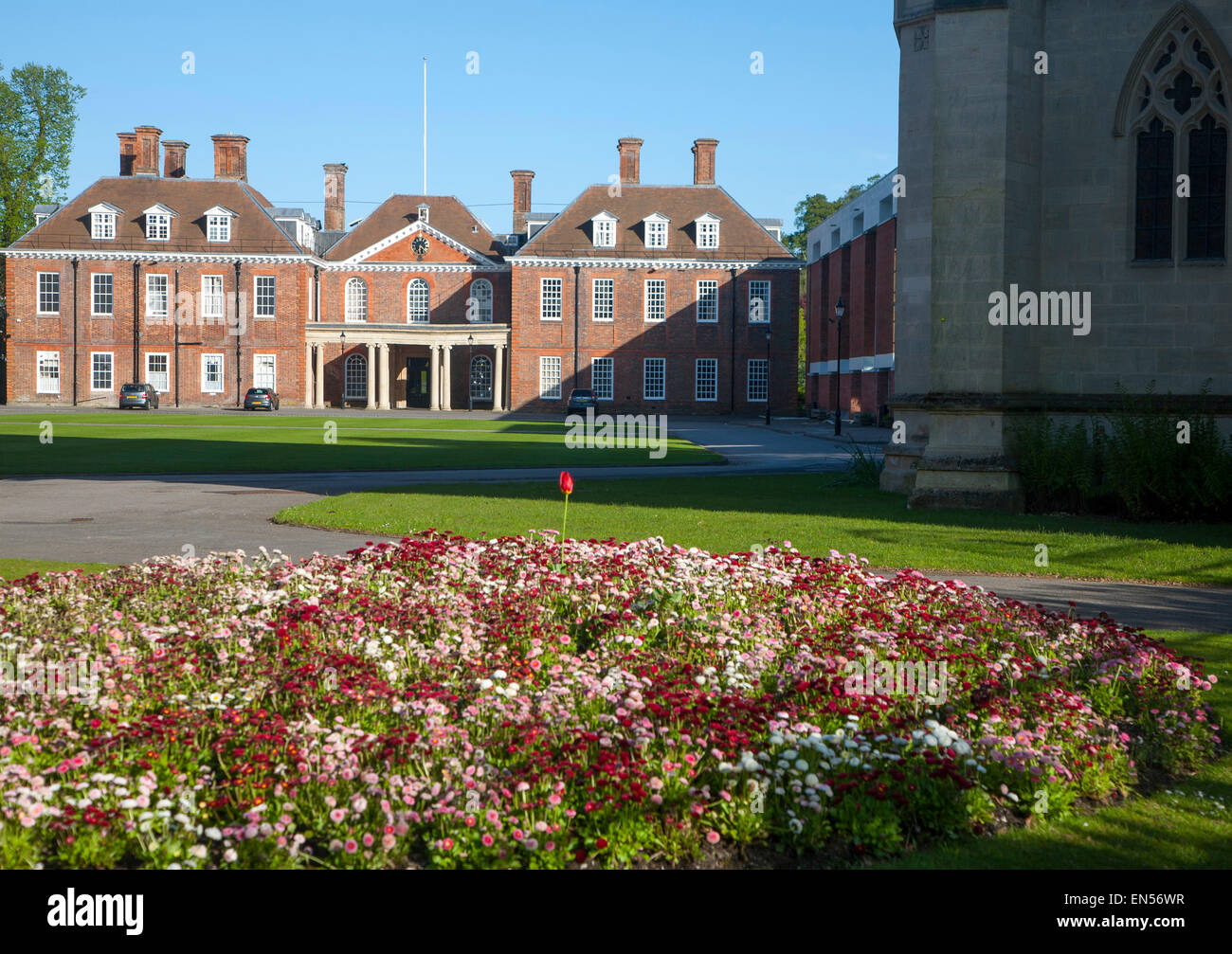 Quadrangle courtyard of Marlborough College school, Marlborough, Wiltshire, England, UK Stock Photo