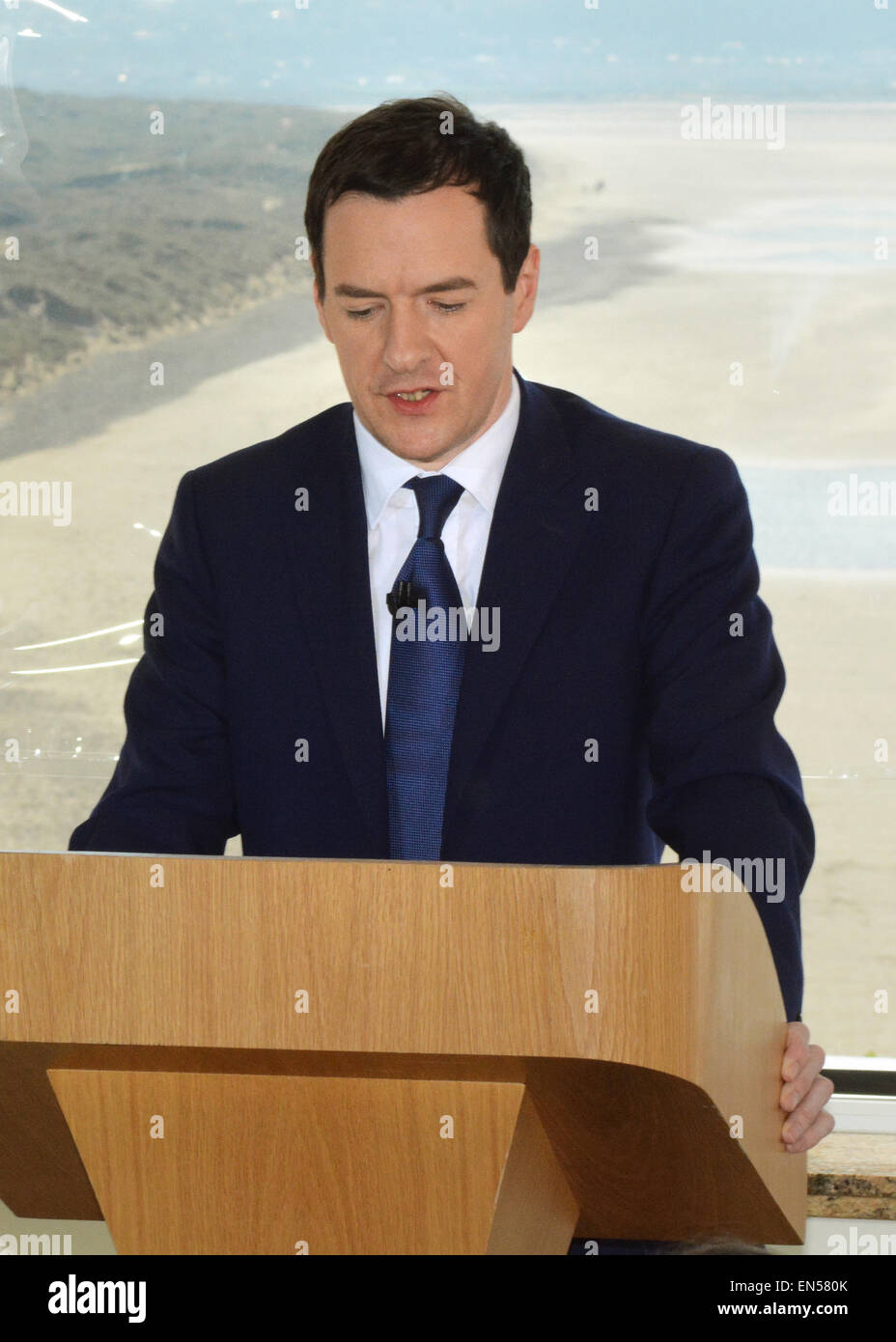 George Osbourne MP Chancellor of The Exchequer  speaks to conservative candidates and supporters at Saunton Sands Hotel Devon Stock Photo