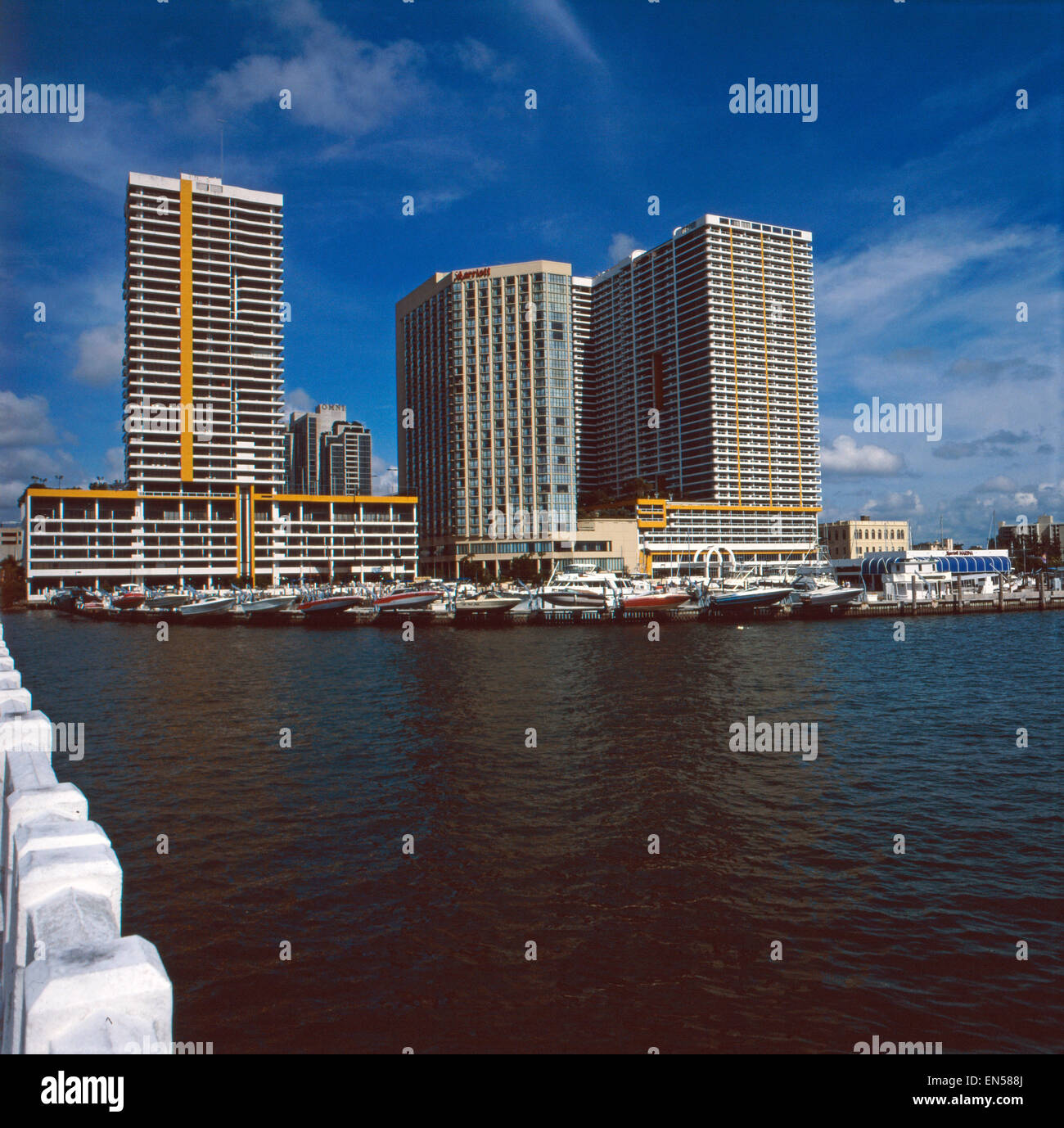 1980s miami skyline hi-res stock photography and images - Alamy