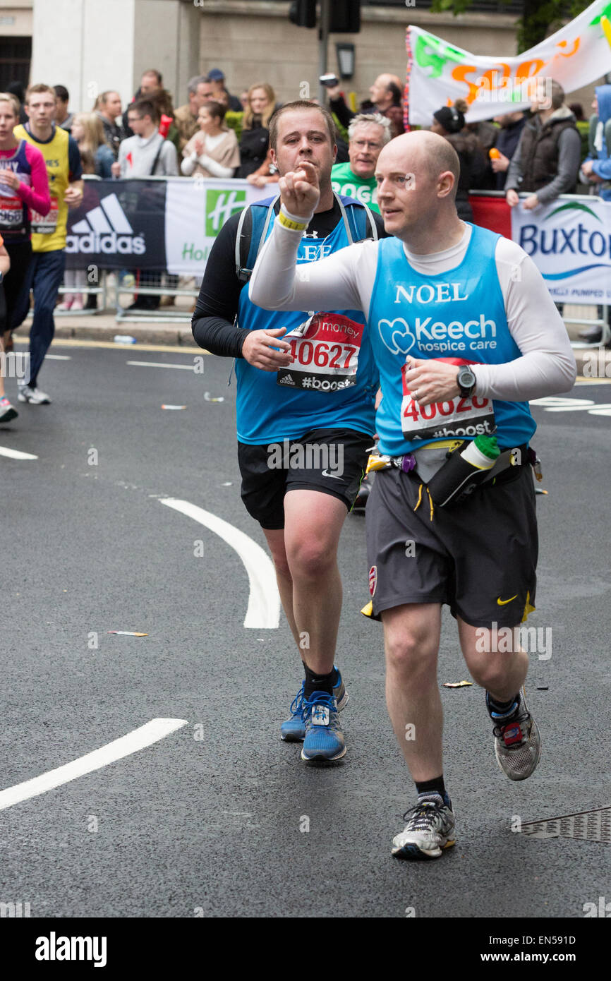 Club, charity and ballot runners, running at the 2015 Virgin Money ...