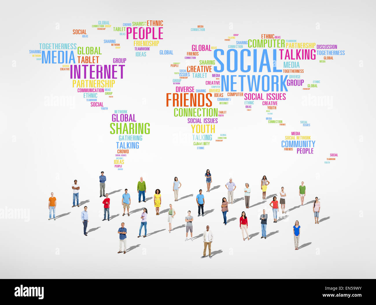 Global Sharing Social Networking Concept Stock Photo