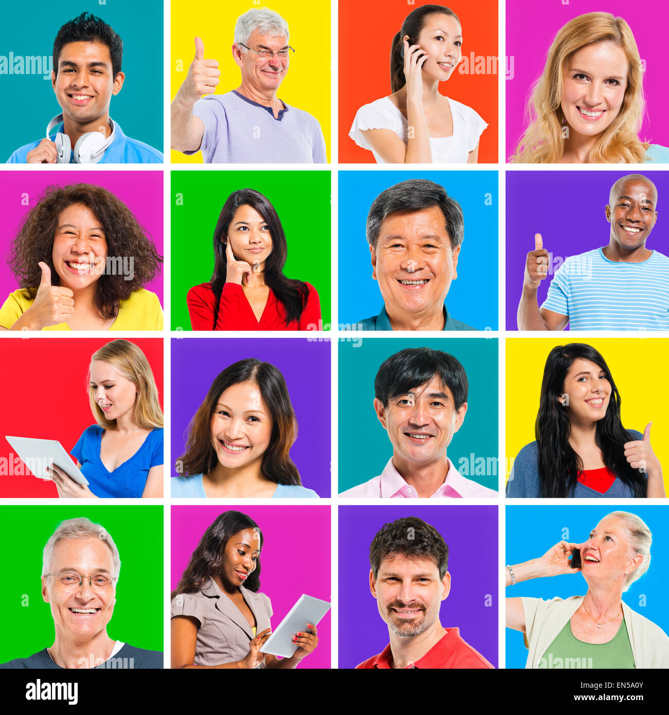 Group of multi ethnic people posing Stock Photo - Alamy