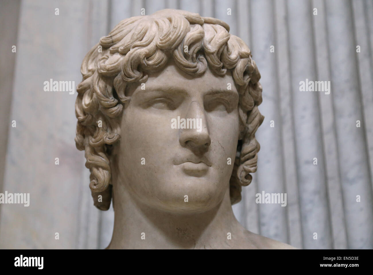 Antinous (111-130). Bithynian Greek youth and a favourite or lover of the Emperor Hadrian. Found in Hadrian's Villa. 2nd c. Stock Photo