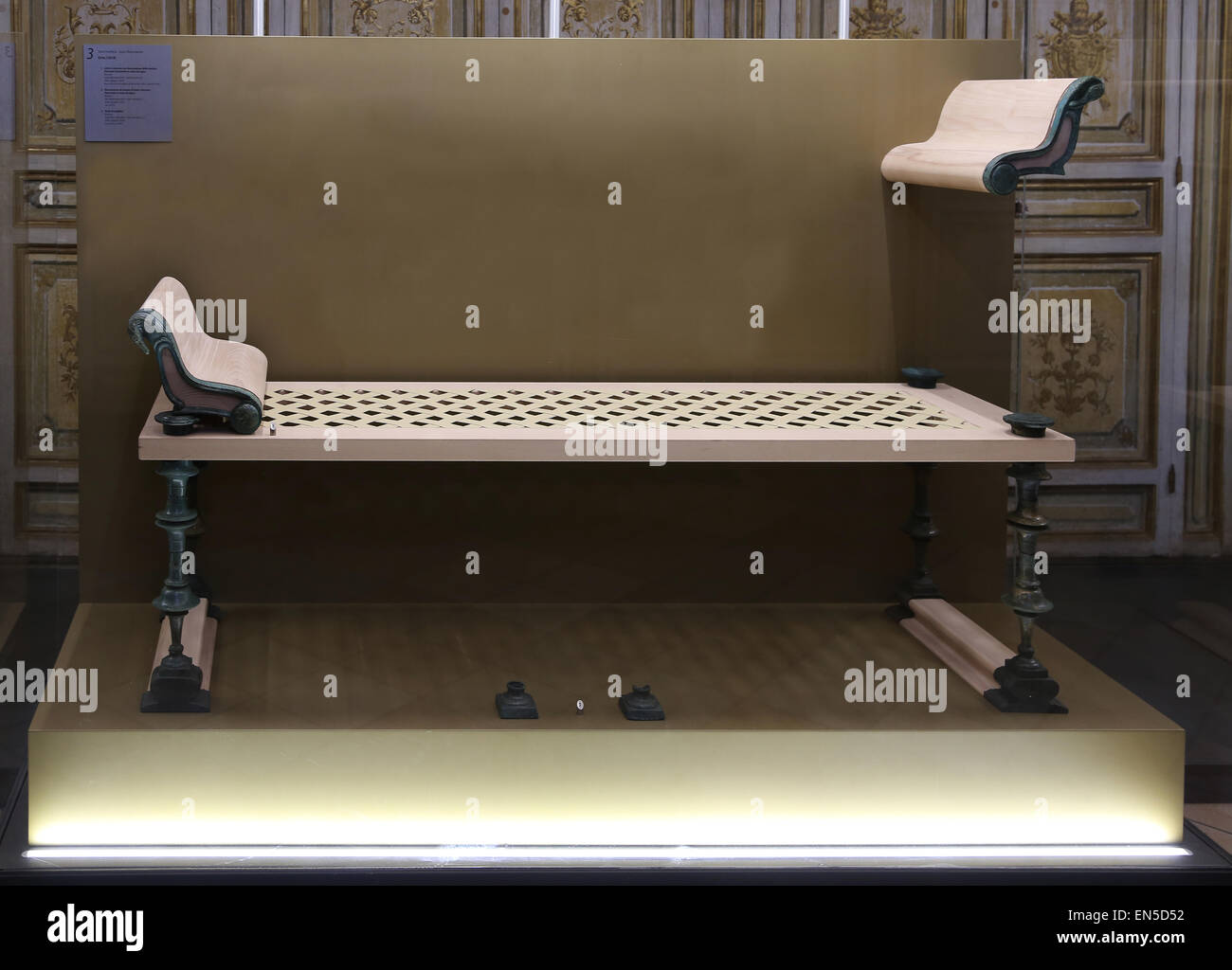 Roman art. Bed with bronze decoratione. 1st2nd century AD. From Orte, Italy. Vatican Museum