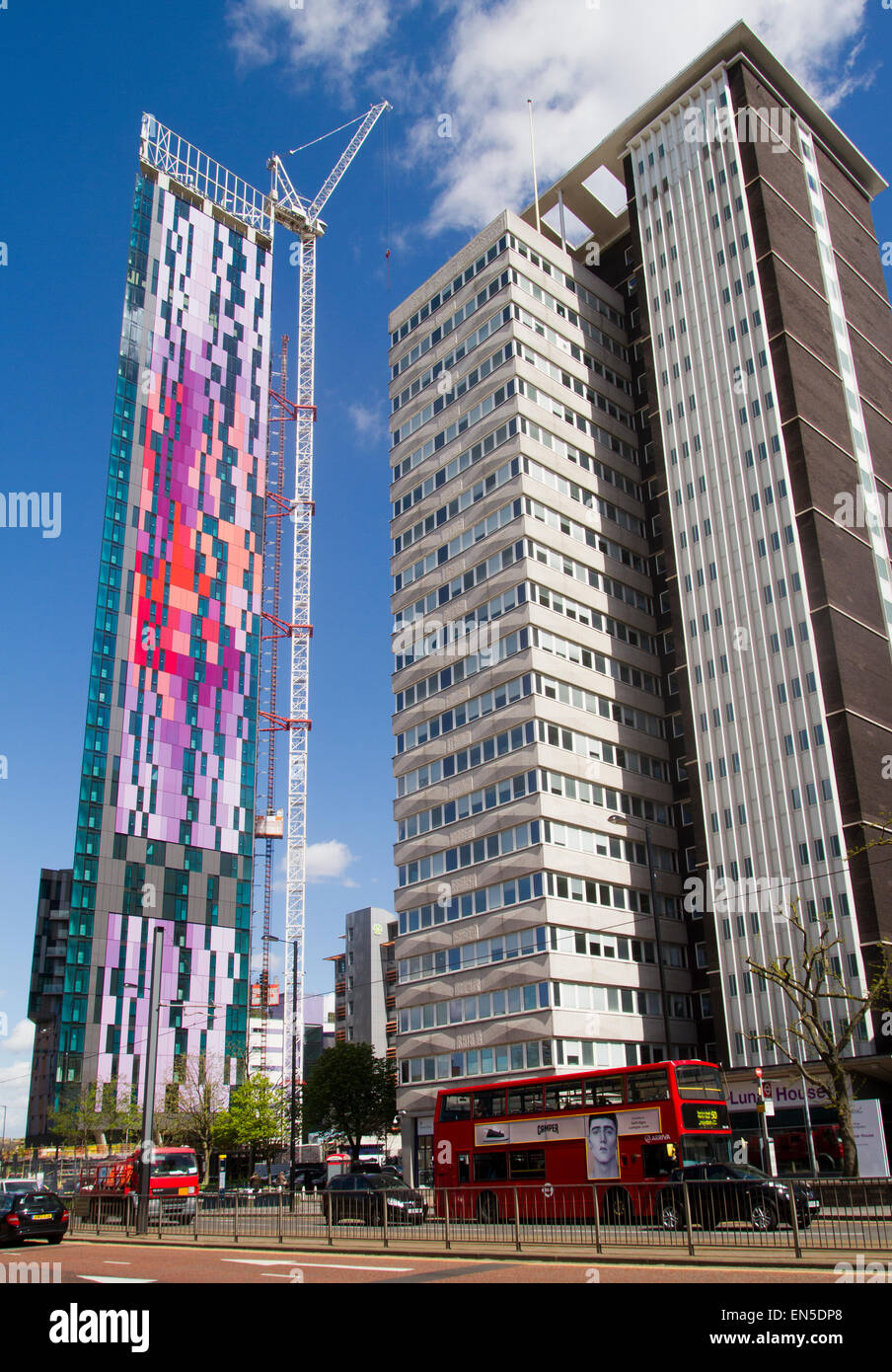 Construction of the Saffron Tower in Wellesley Road Croydon UK Stock Photo