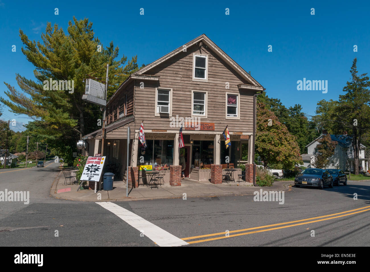 Allamuchy General Store New Jersey USA a typical old fashioned small town general store and deli Stock Photo