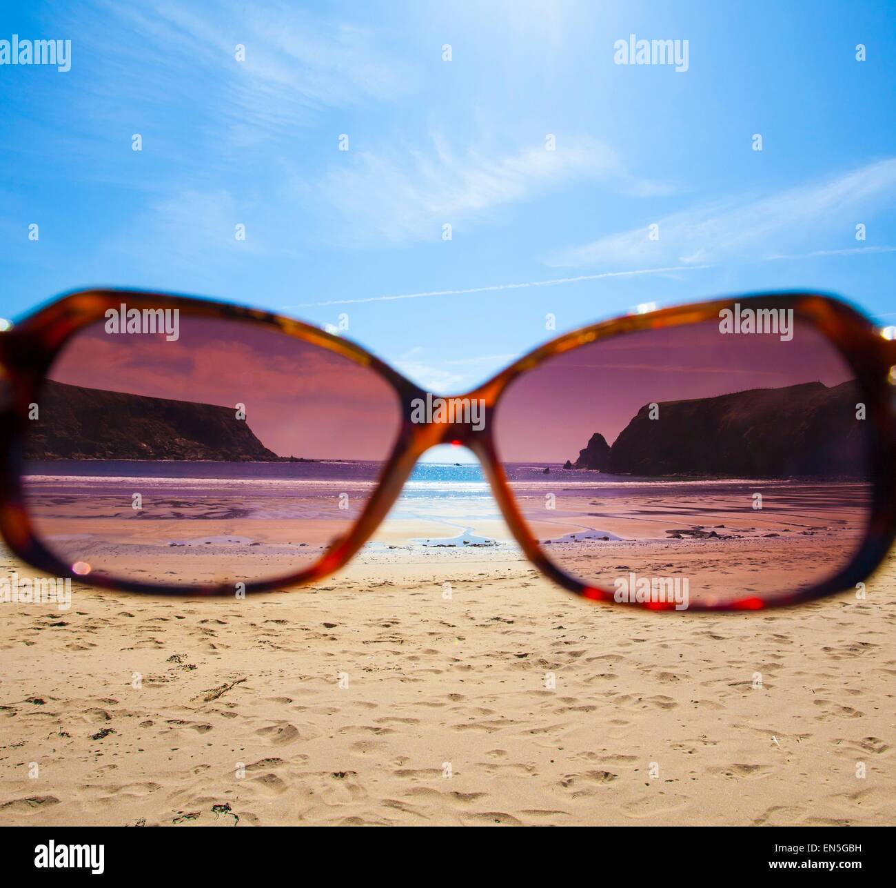 view through sunglasses