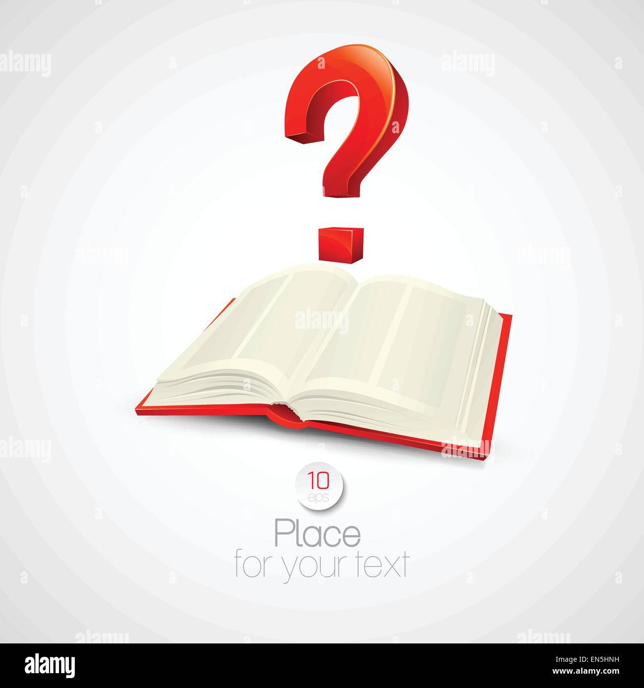 The book with a question mark. Vector illustration Stock Vector