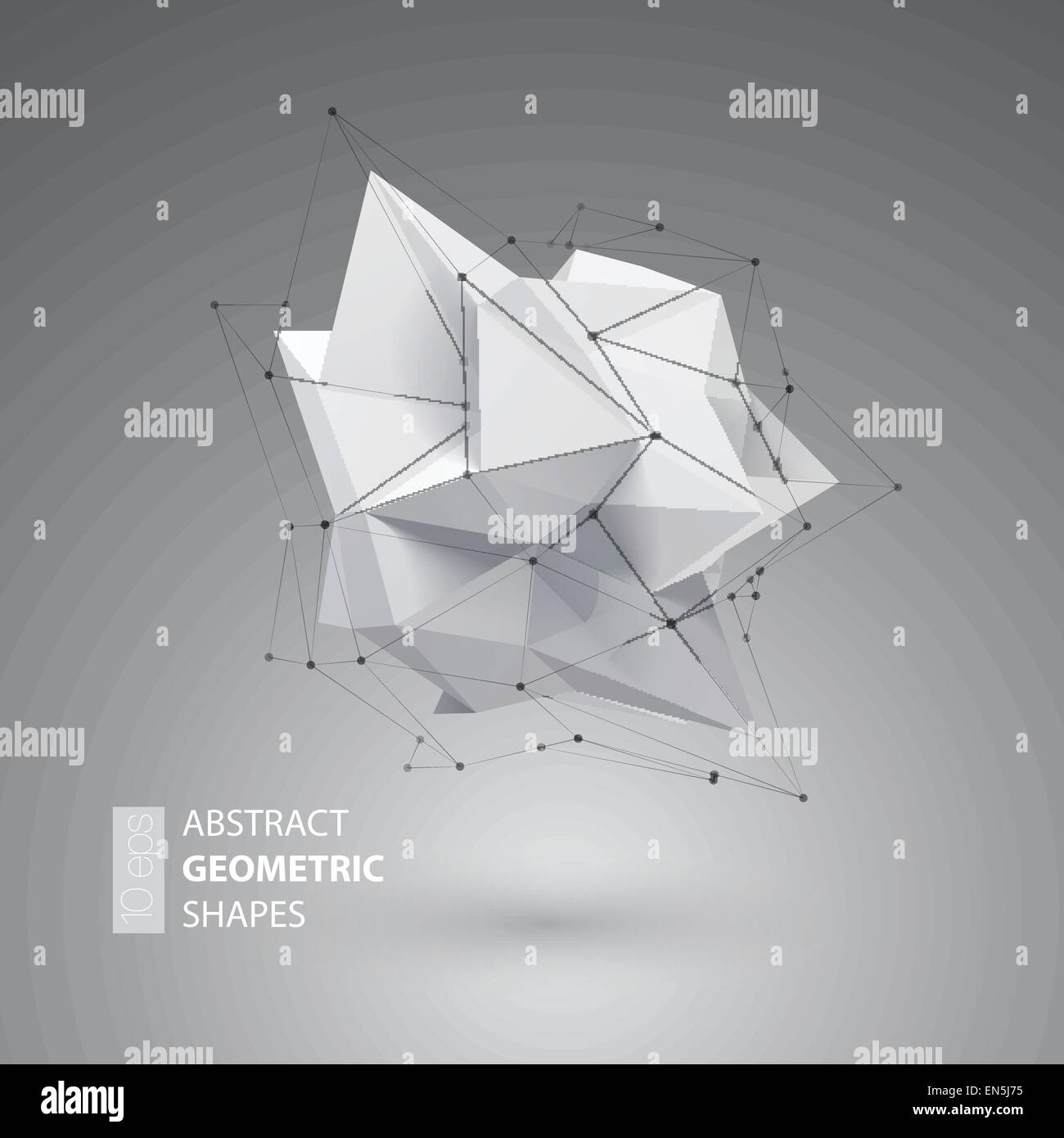 Low polygon geometry shape. Vector illustration EPS 10 Stock Vector