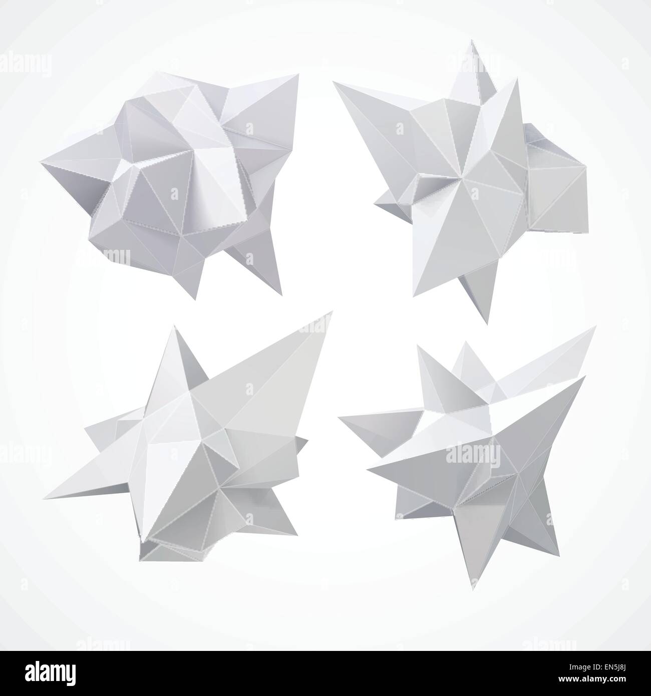 Abstract Low polygon geometry shape. Vector illustration Stock Vector