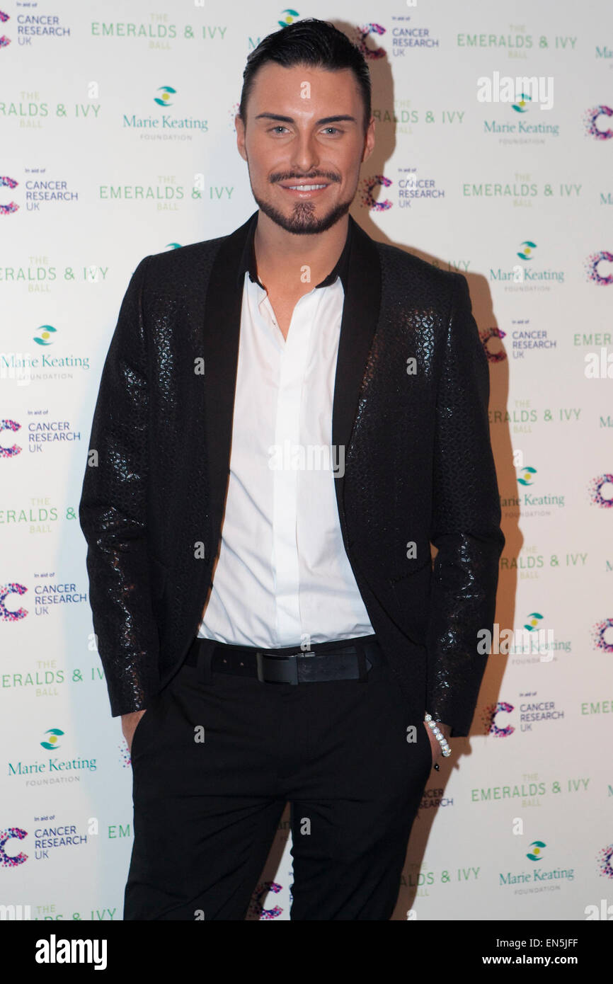 Rylan Clark attends the annual Emeralds and Ivy Ball at Supernova in Embankment Gardens, London in aid of Cancer Research UK and the Marie Keating Foundation. Stock Photo
