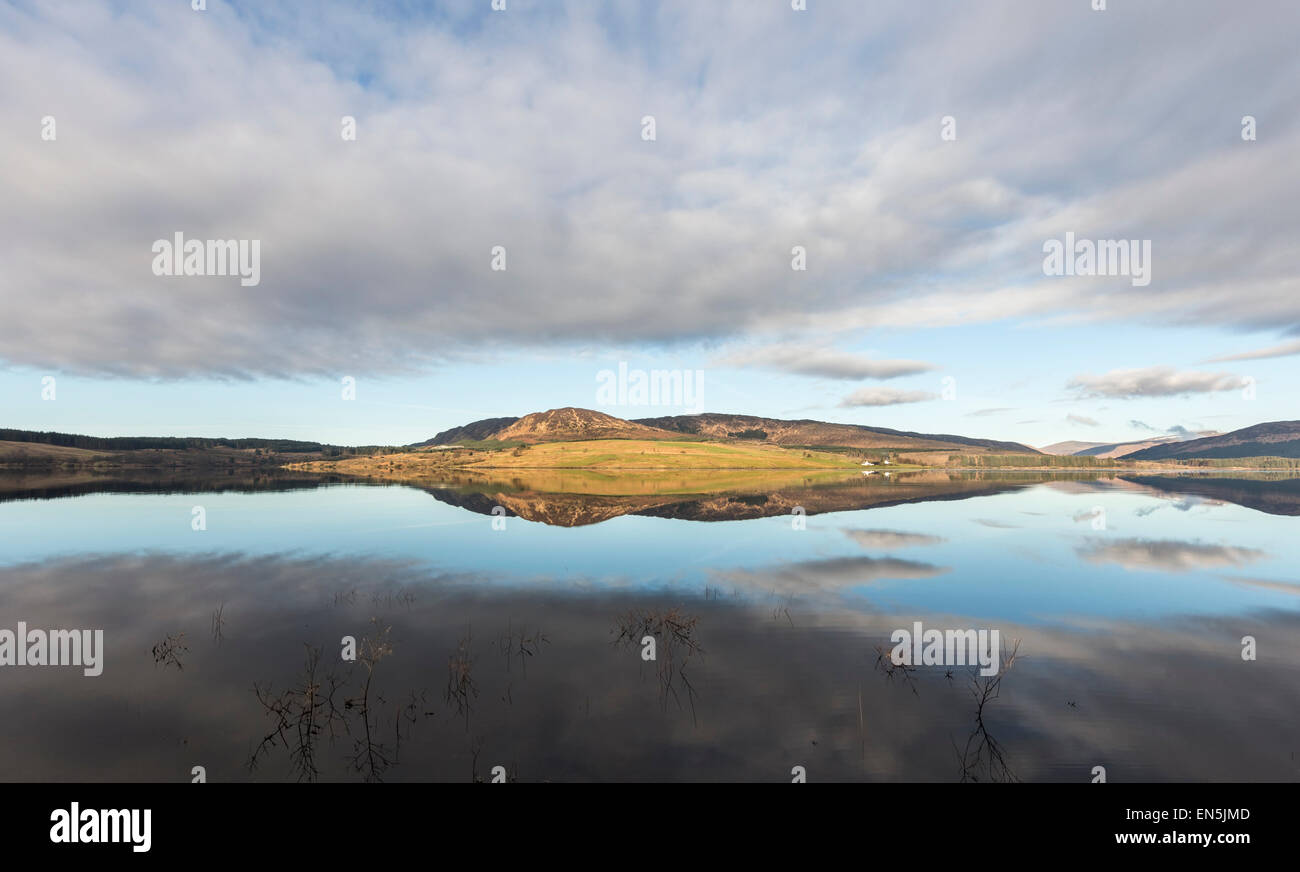 Clatteringshaws Loch in the Galloway Forest Park in Scotland Stock ...