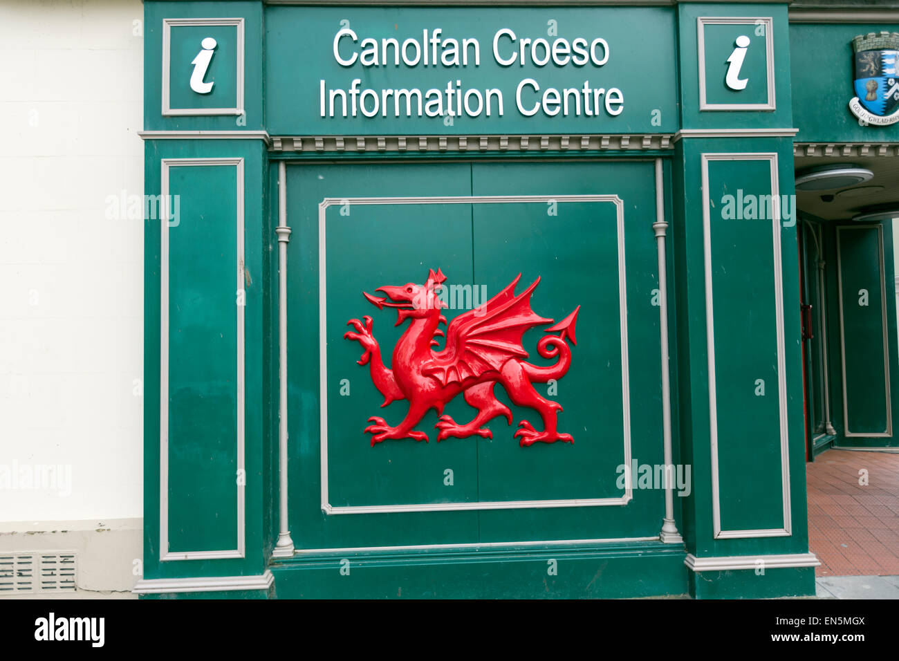 Information Centre in Aberystwyth, Dyfed, Wales, United Kingdom Stock Photo