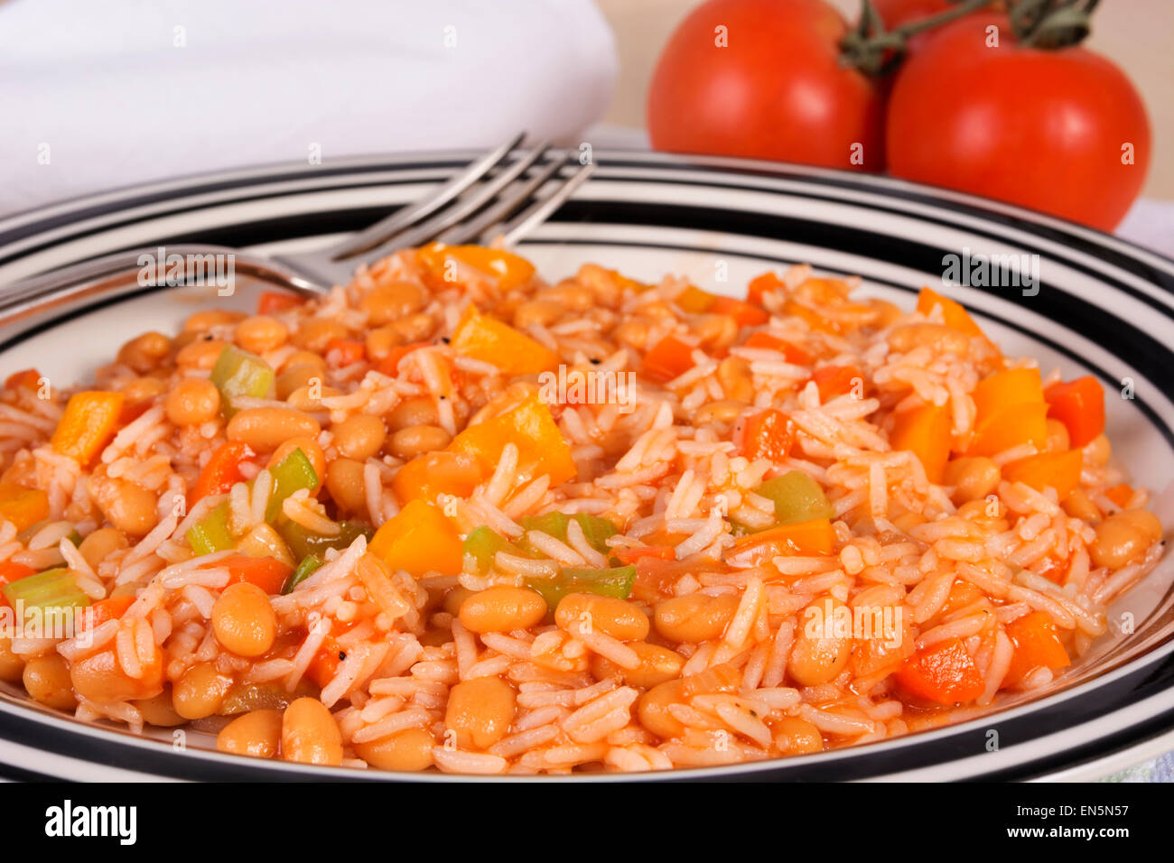 Healthy meal rice beans hi-res stock photography and images - Alamy