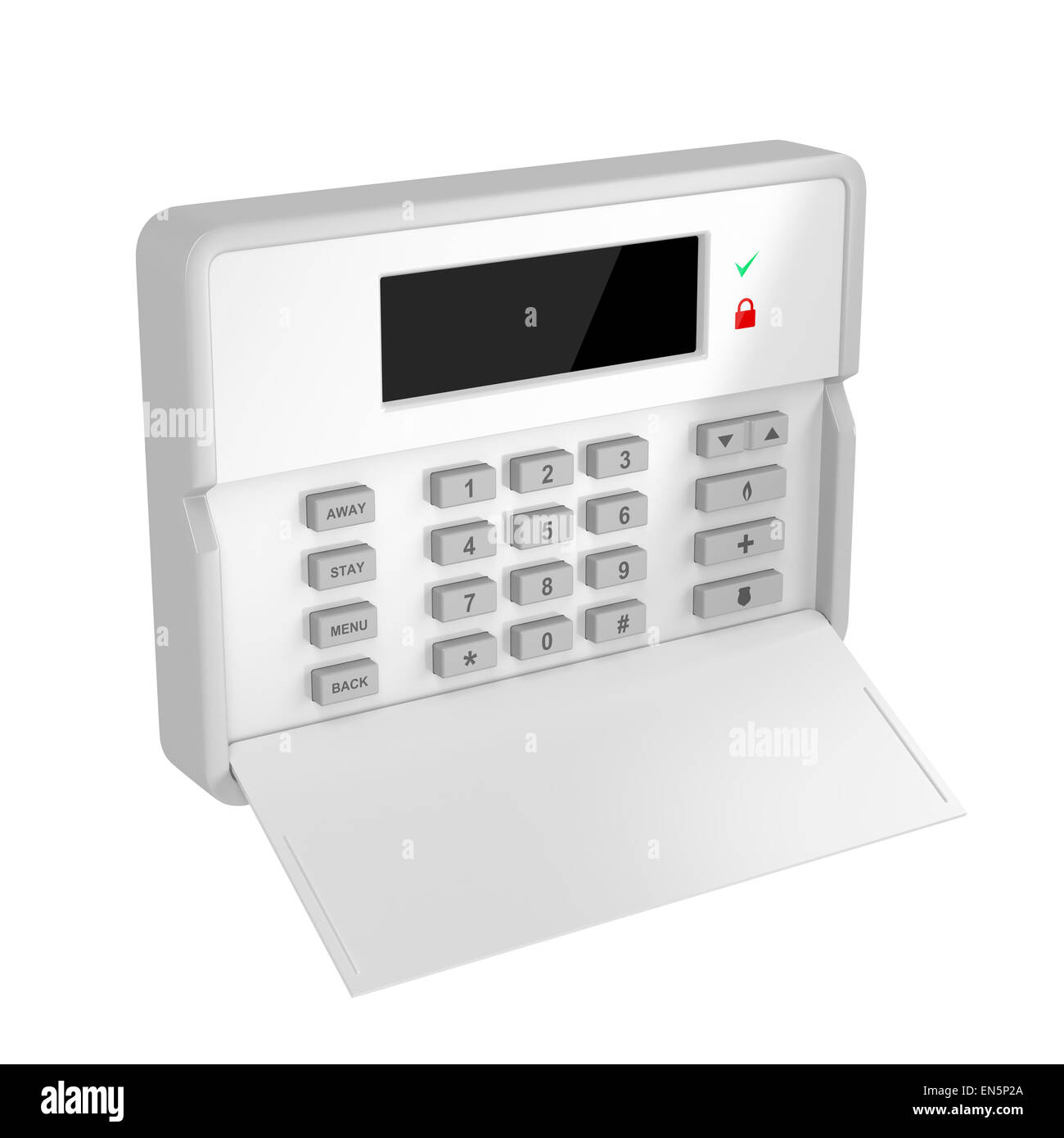 Alarm control panel isolated on white background Stock Photo Alamy