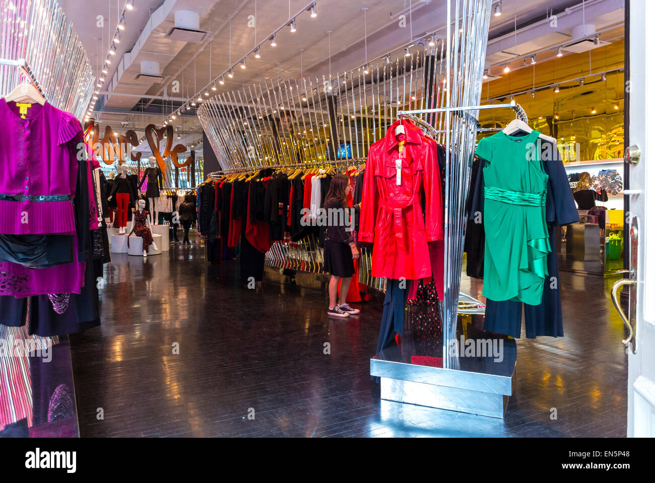 New York, NY, USA, Fashion Clothing Store in Soho, Shop Interior Display,  "Catherine Malandrino" contemporary retail interior design, clothes design  shopping [USA] Stock Photo - Alamy