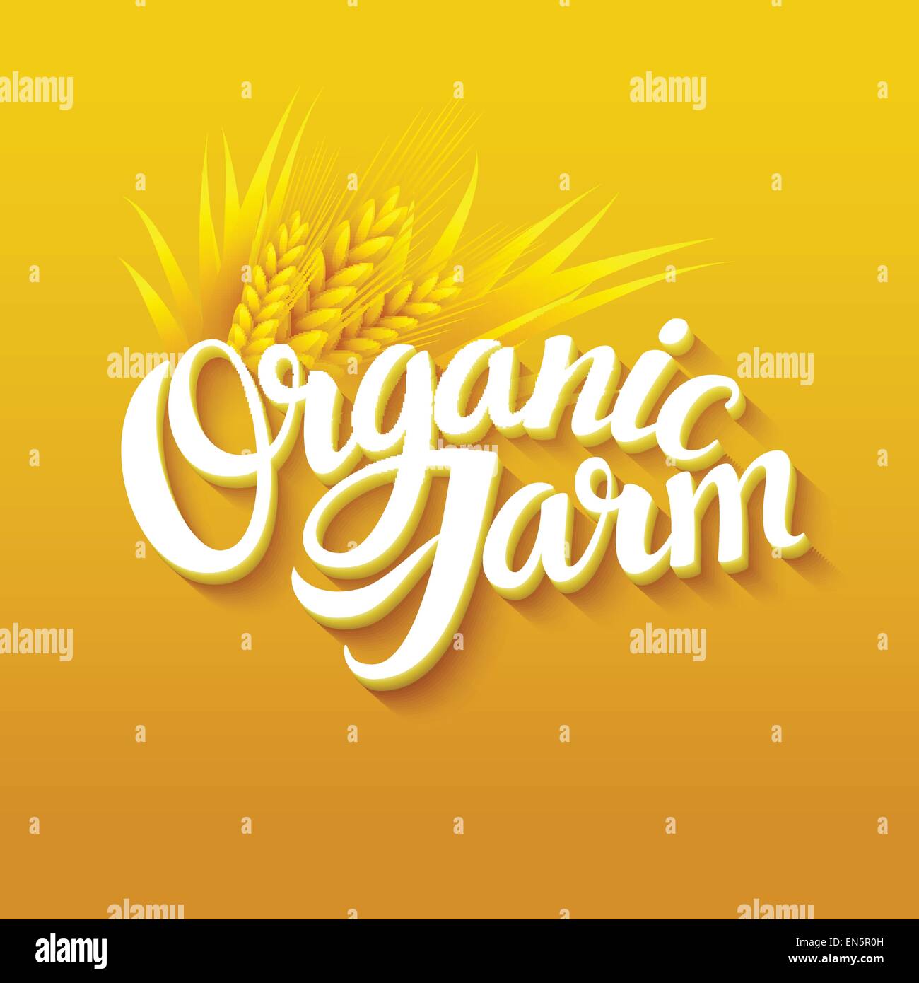 Organic Farm Logo. Hand lettering. EPS 10 Stock Vector Image & Art - Alamy