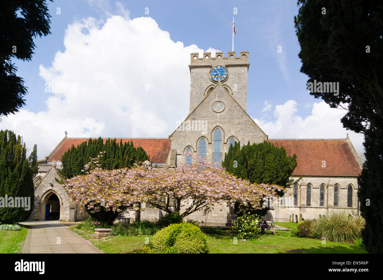 The Parish Church of St Peter and St Paul Ringwood Stock Photo