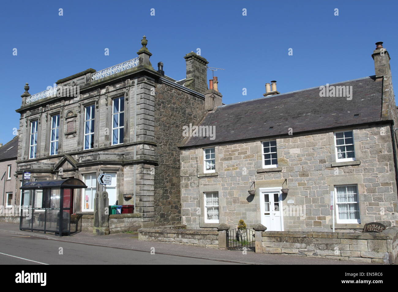 Freuchie street scene Fife Scotland April 2015 Stock Photo Alamy