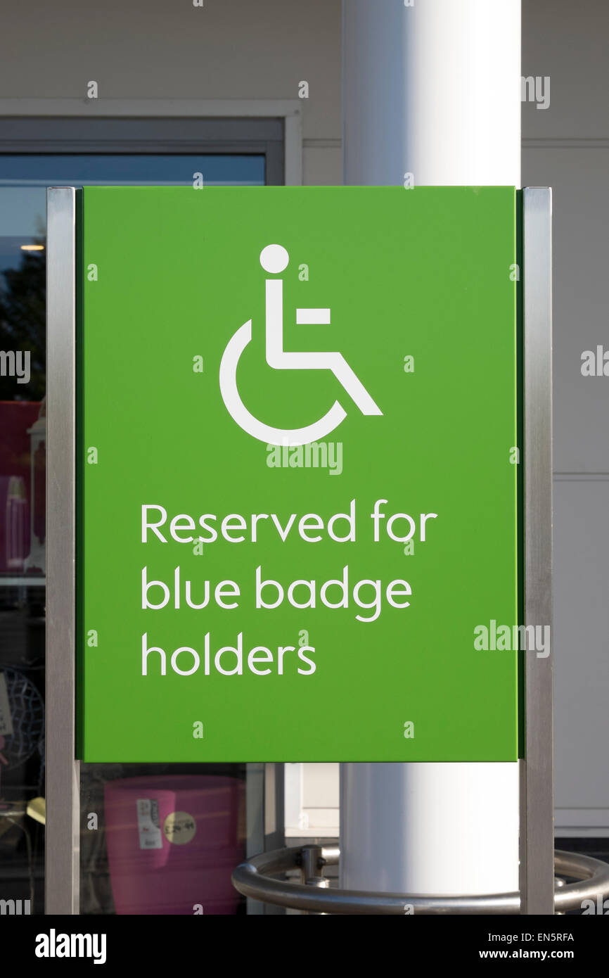 Blue parking disability badge hires stock photography and images Alamy