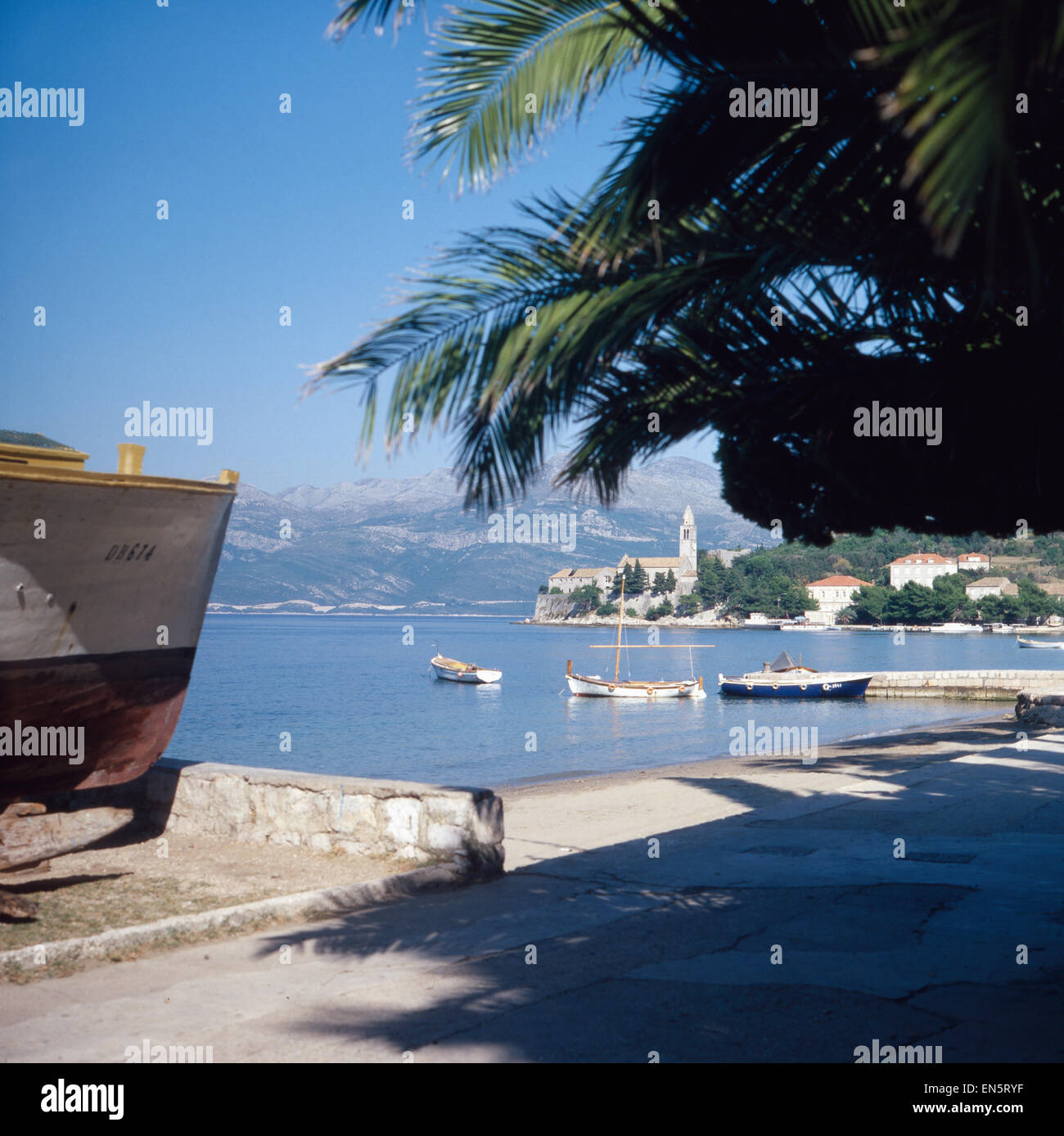 Urlaub auf der Insel Lopud, Dalmatien, Kroatien, Jugoslawien 1970er Jahre. Vacation on the Island of Lopud, Dalmatia, Croatia, Y Stock Photo
