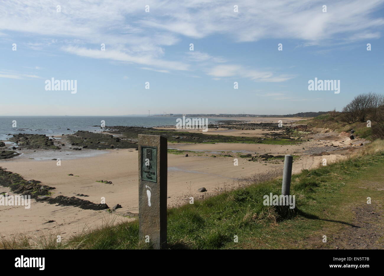 Fife Coastal Path sign Lower Largo Fife Scotland April 2015 Stock Photo