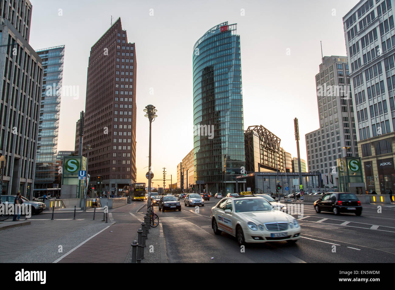 Potsdamer Platz - Potsdamer Square, central area in Berlin, Stock Photo