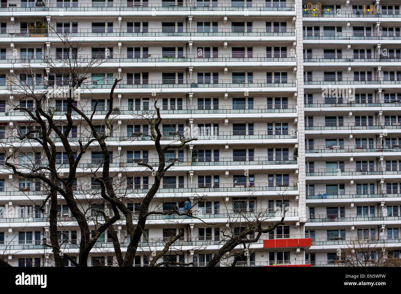 Apartment sky scrapers, up to 25 floors, build in ther 1960's, east
