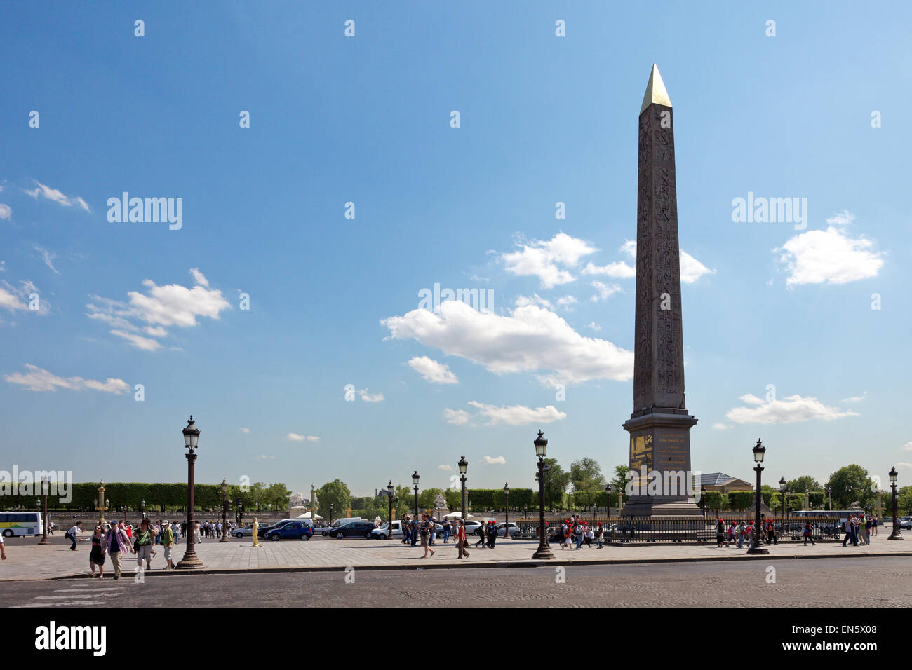 Place de la Concorde Luxor Obelisk Obélisque de Louxor Paris France Stock Photo