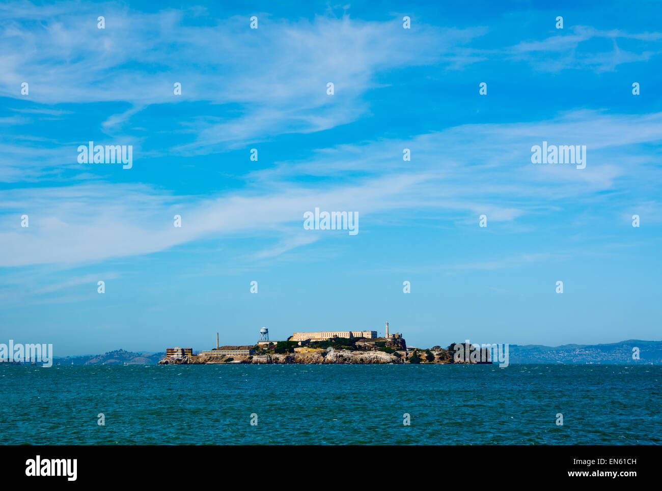 Alcatraz Island in San Francisco California Stock Photo