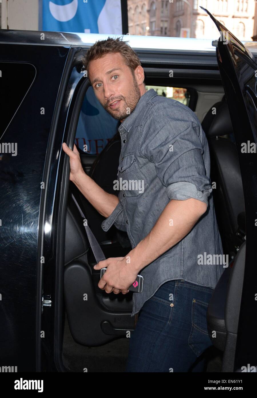 New York, NY, USA. 28th Apr, 2015. Matthias Schoenaerts out and about