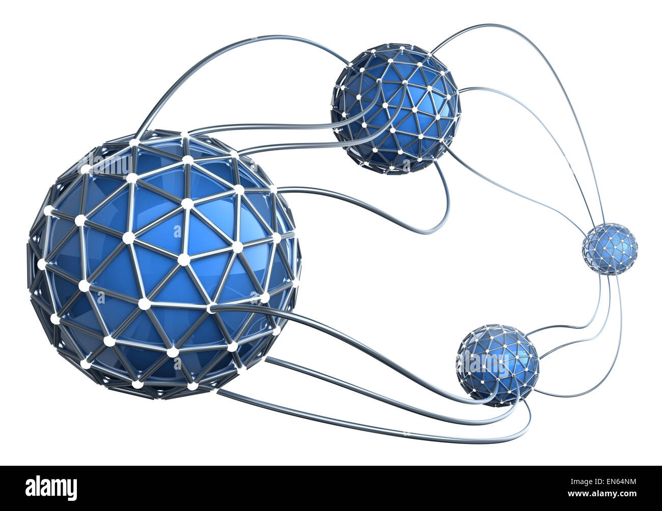 Network abstract 3D concept Stock Photo