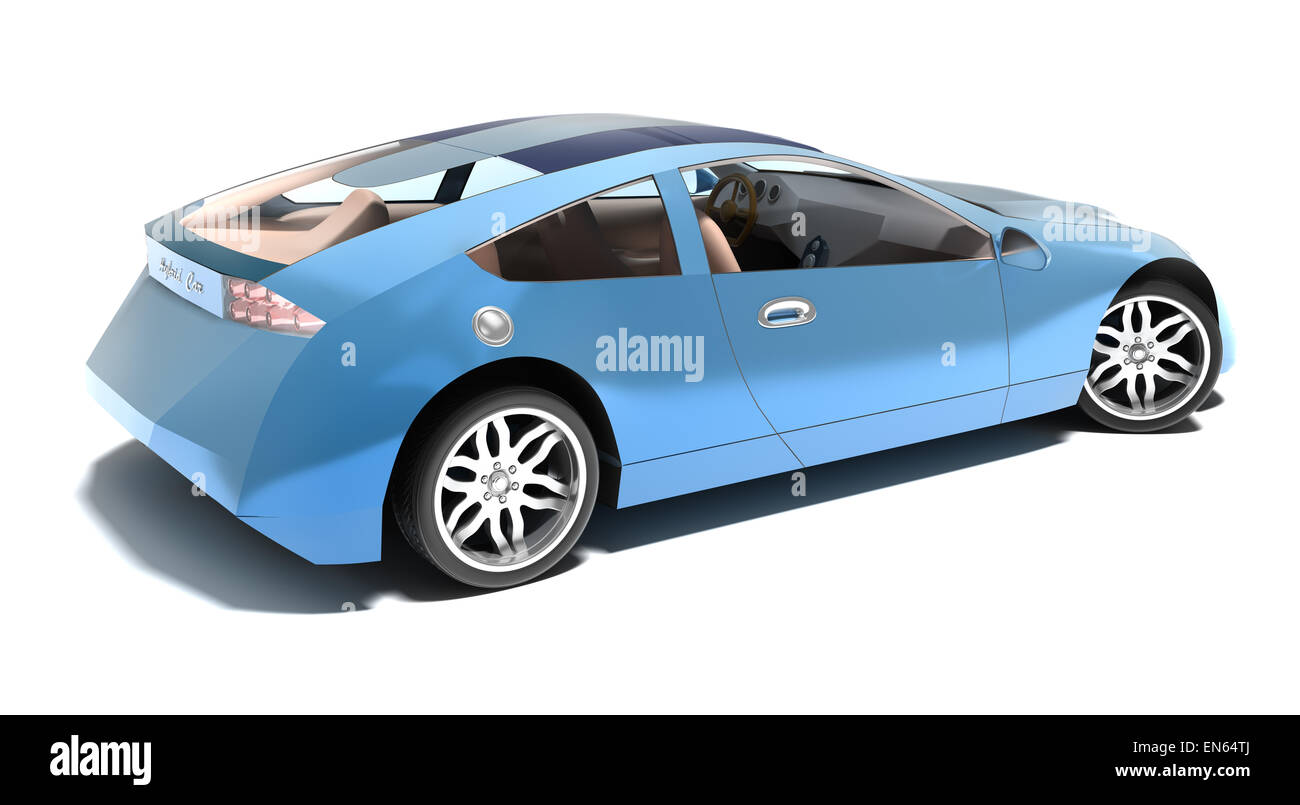 Hybrid engine new car Cut Out Stock Images & Pictures - Alamy