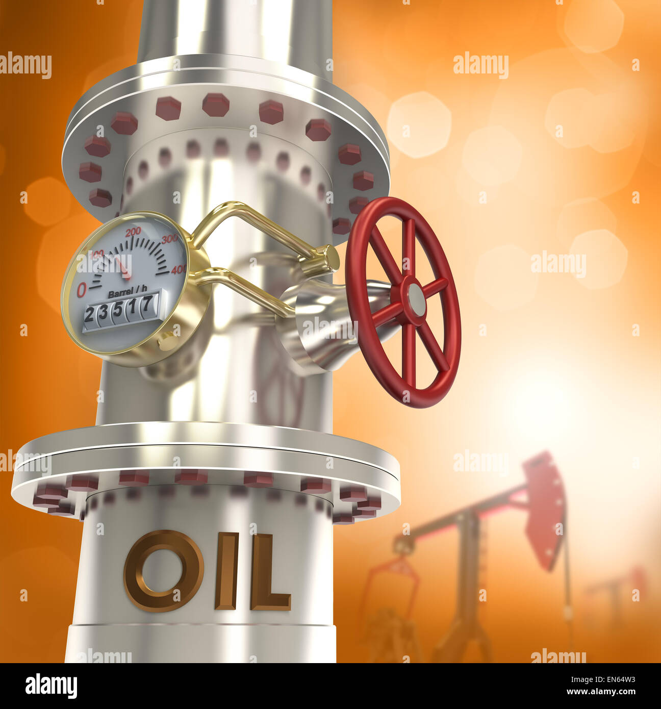 Oil pipeline - concept Stock Photo