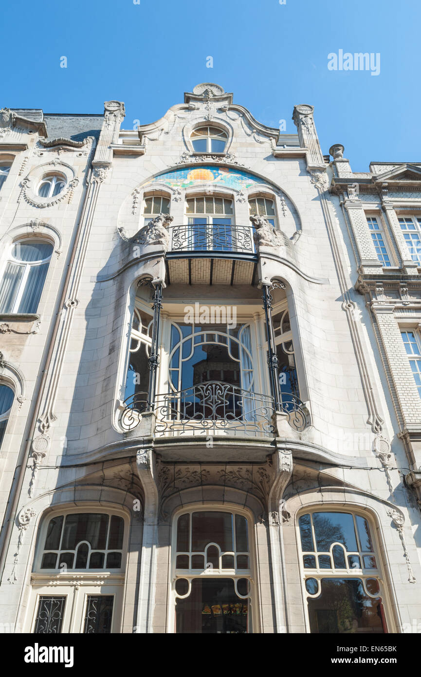 Belgium, Antwerp, Art Nouveau house in Zurenborg Stock Photo