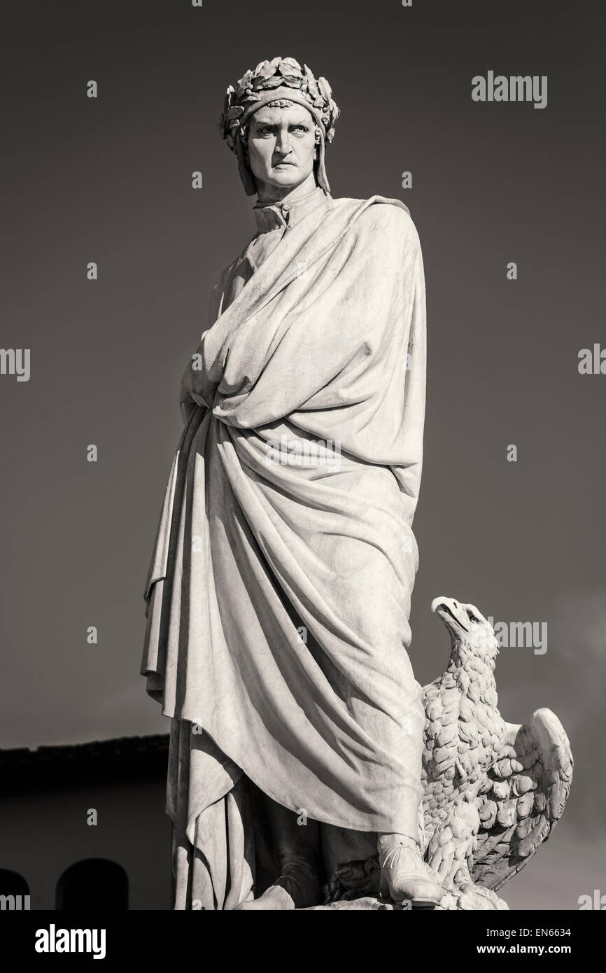 Florence dante alighieri statue hi-res stock photography and images - Alamy