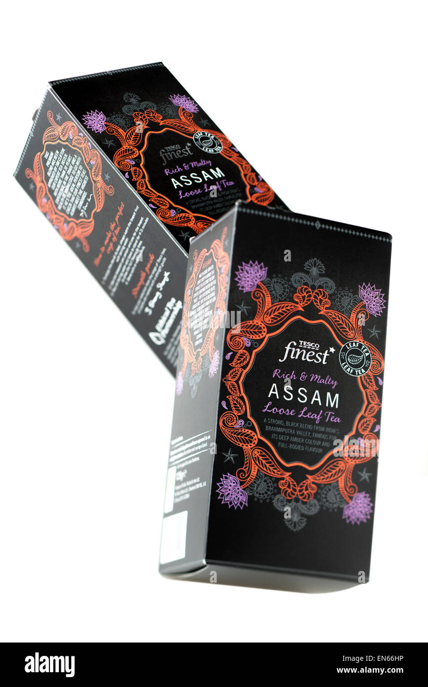 Tesco finest Assam loose leaf tea Stock Photo - Alamy