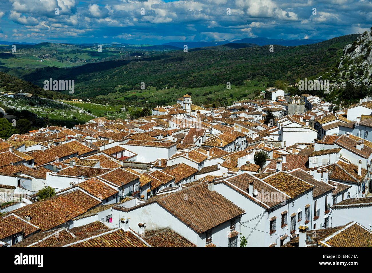 Grazalema, the White Village or Pueblo Blanco, in the Sierra de Grazalema, Cádiz province