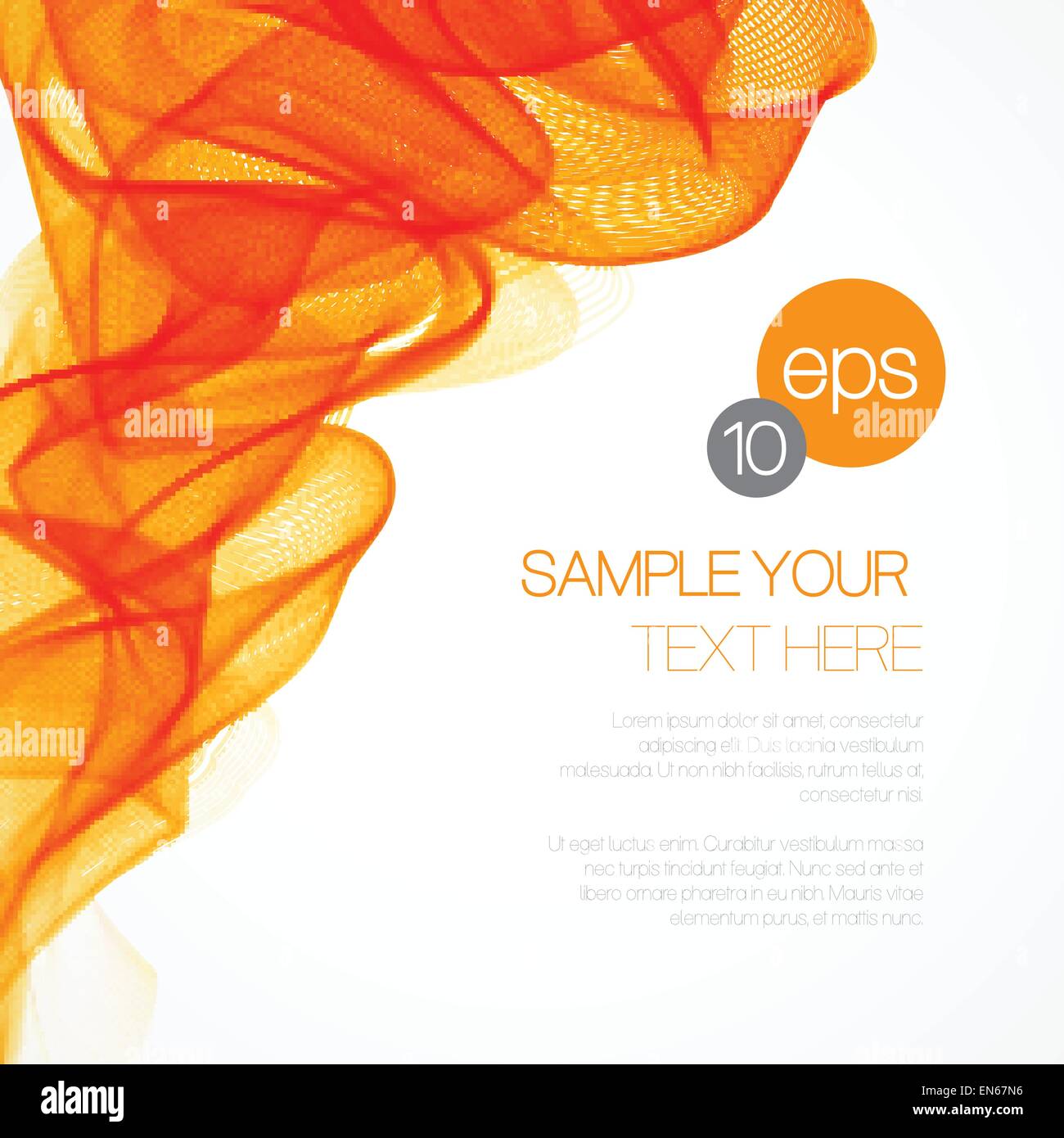 Abstract orange wave template background Stock Vector Images - Alamy