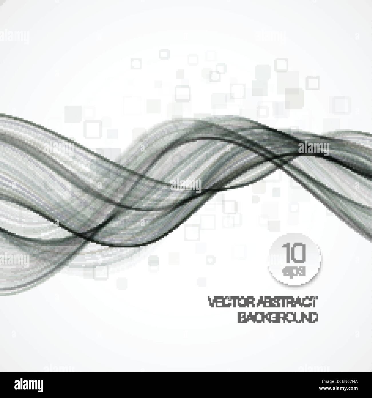 Gray abstract wave background. Vector illustration EPS10 Stock Vector