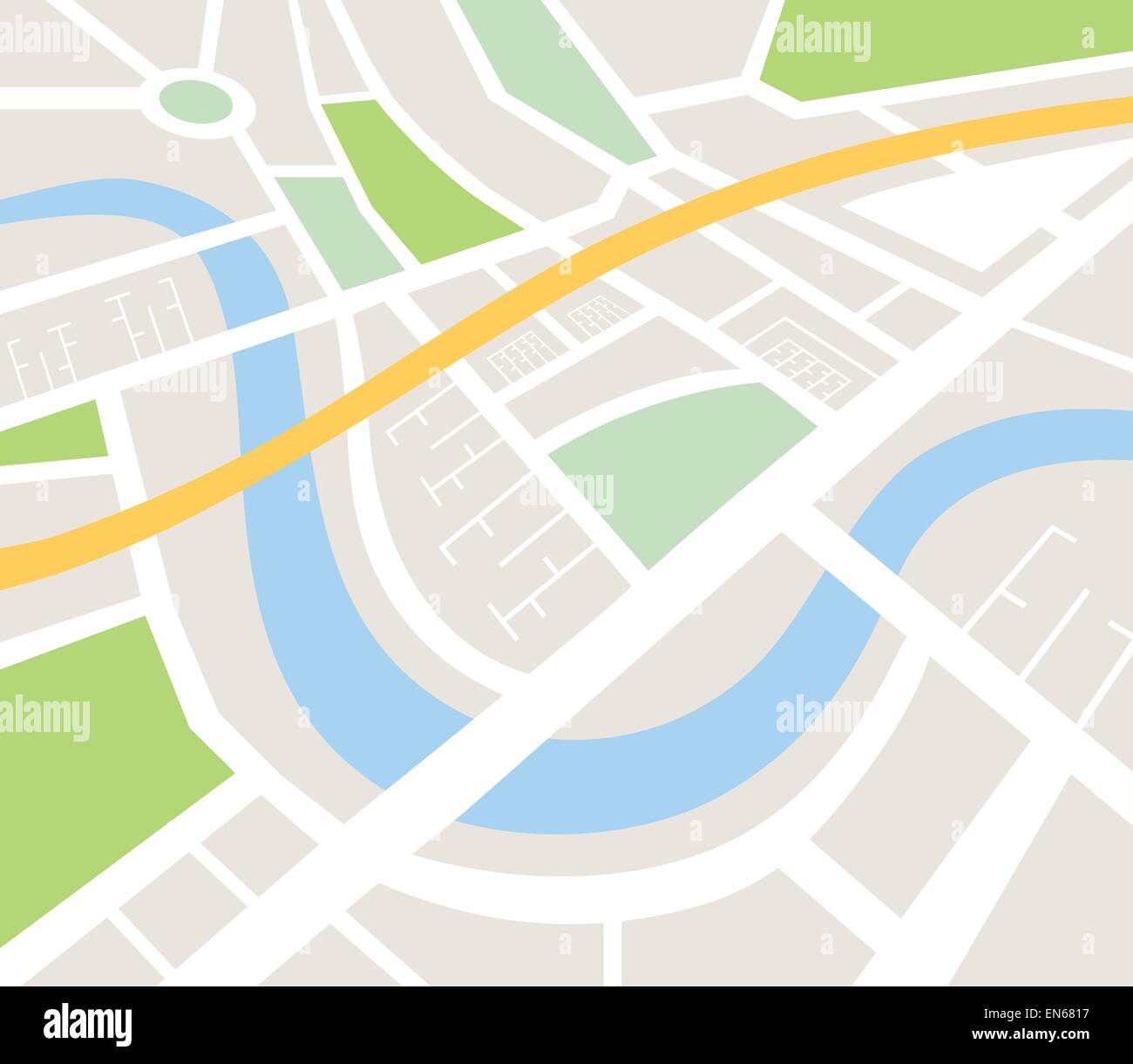 Map of urban infrastructure vector - Map Of Urban Infrastructure Vector EN6817 