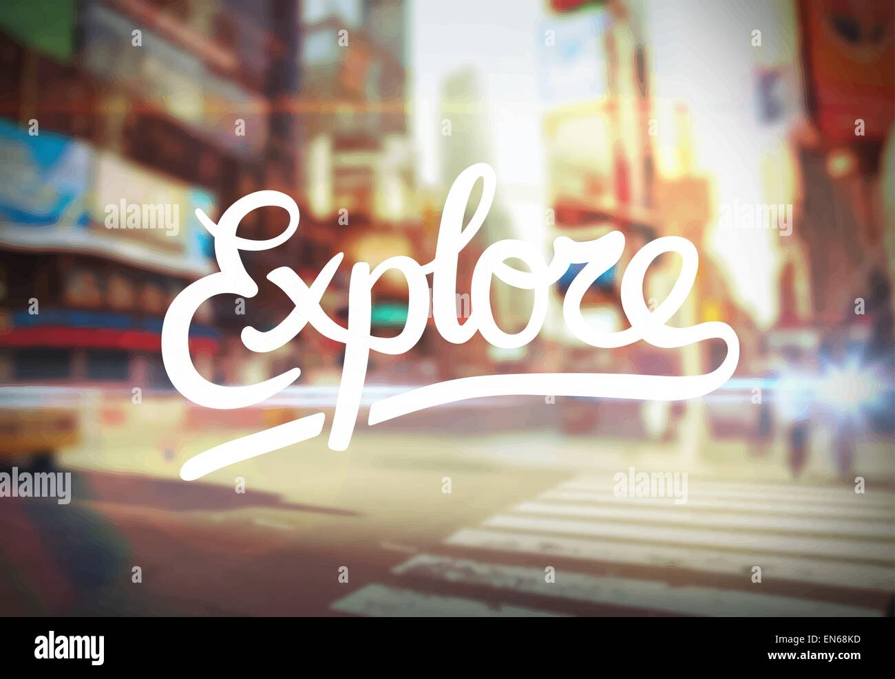 Explore against city scene vector Stock Vector Image & Art - Alamy