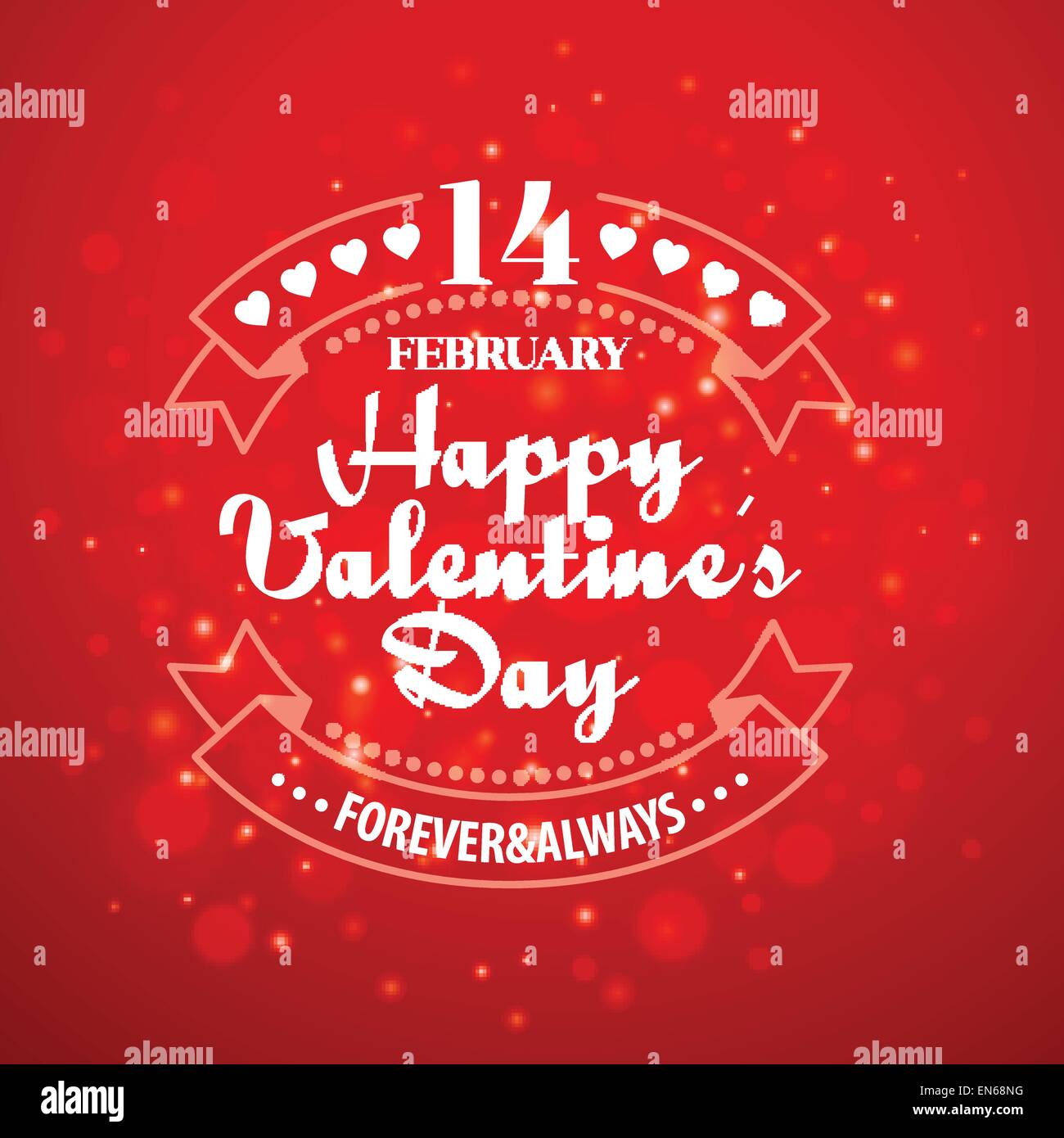 Typography Valentine's Day cards on bokeh background Stock Vector Image ...