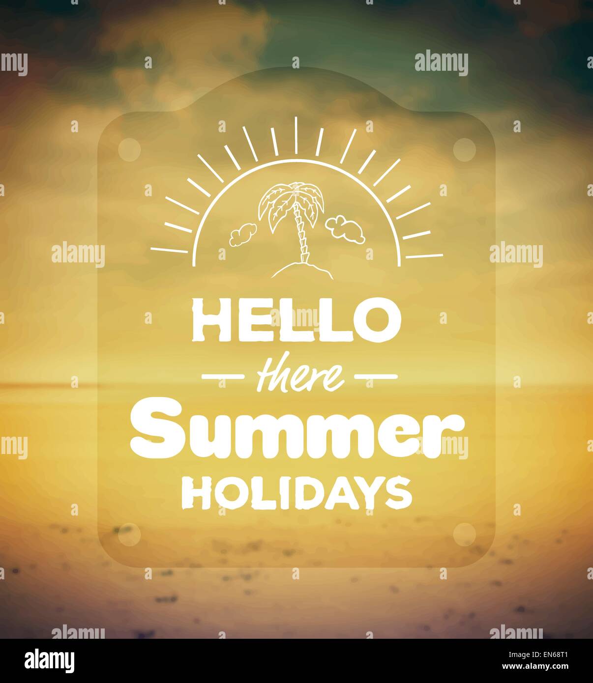 Hello there summer holidays vector Stock Vector Image & Art - Alamy