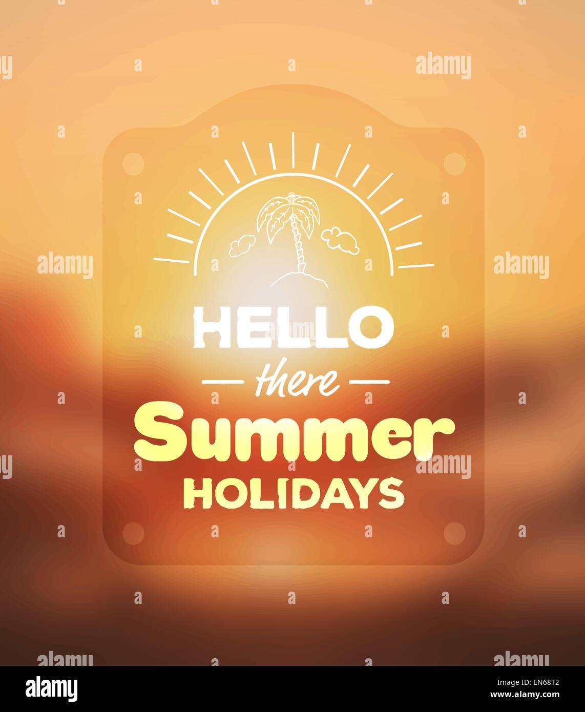 Hello there summer holidays vector Stock Vector Image & Art - Alamy