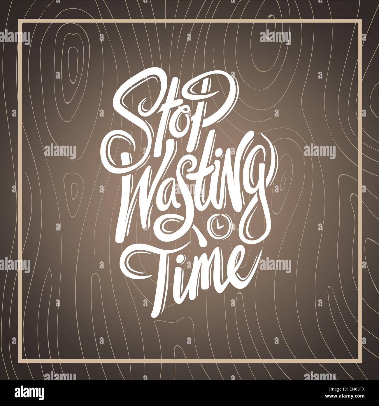 Stop wasting time vector Stock Vector