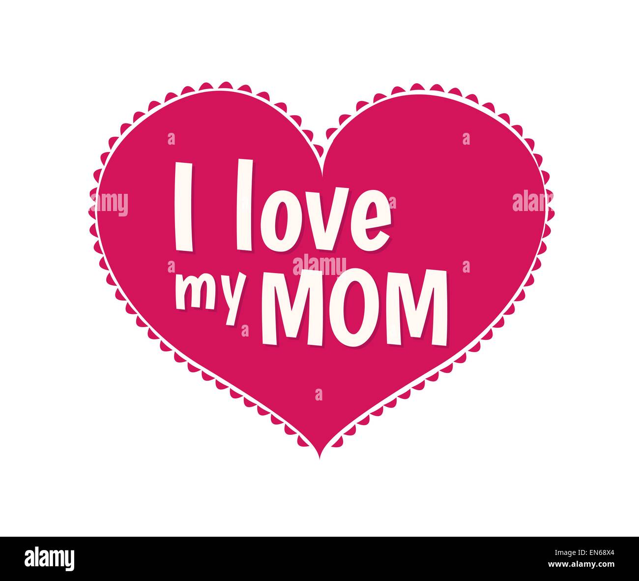 I love my mom vector Stock Vector